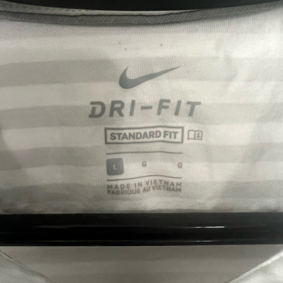 Nike Gray Striped Polo Shirt for Men - Picture 4 of 4